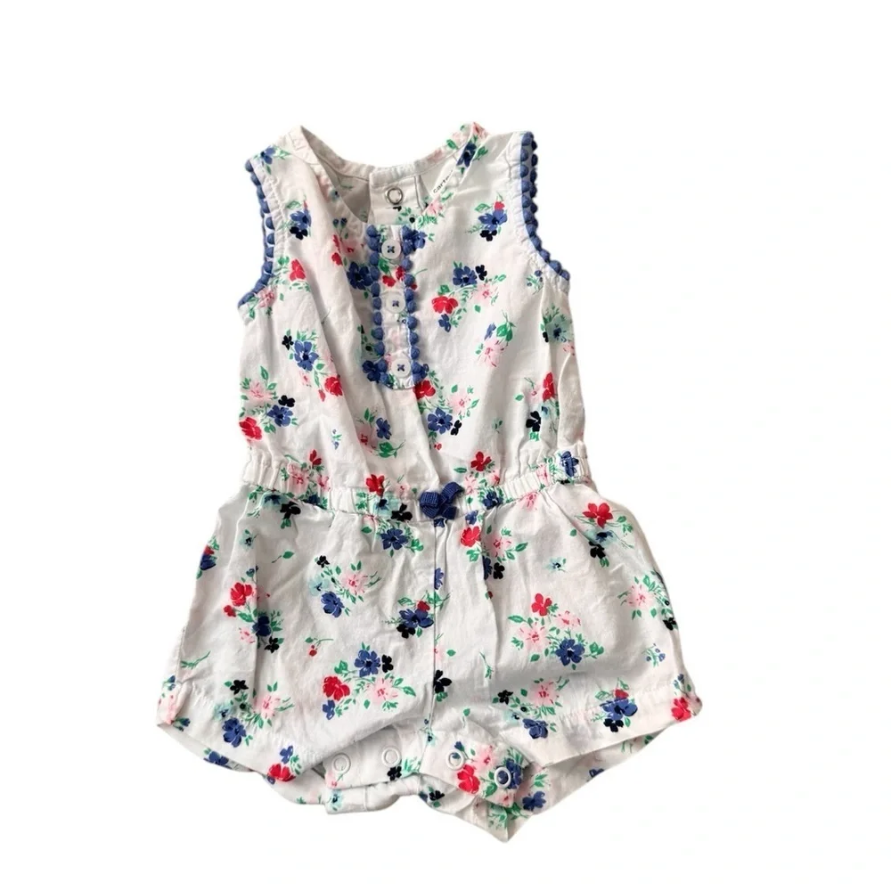 Floral Romper Carter’s Baby Girl Floral Sleeveless Romper - Size 3 Months